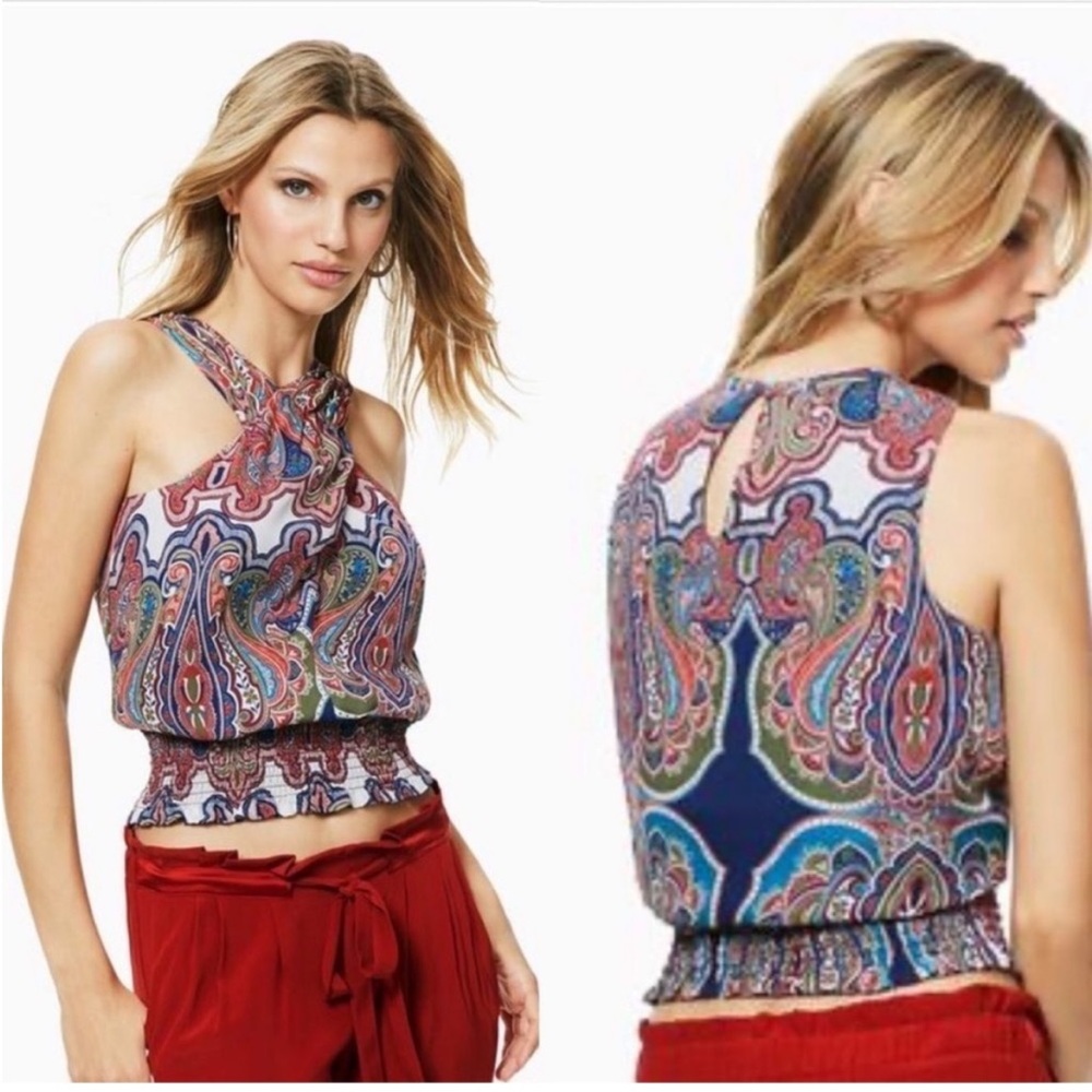 Ramy Brook Lorenza silk paisley top S/P